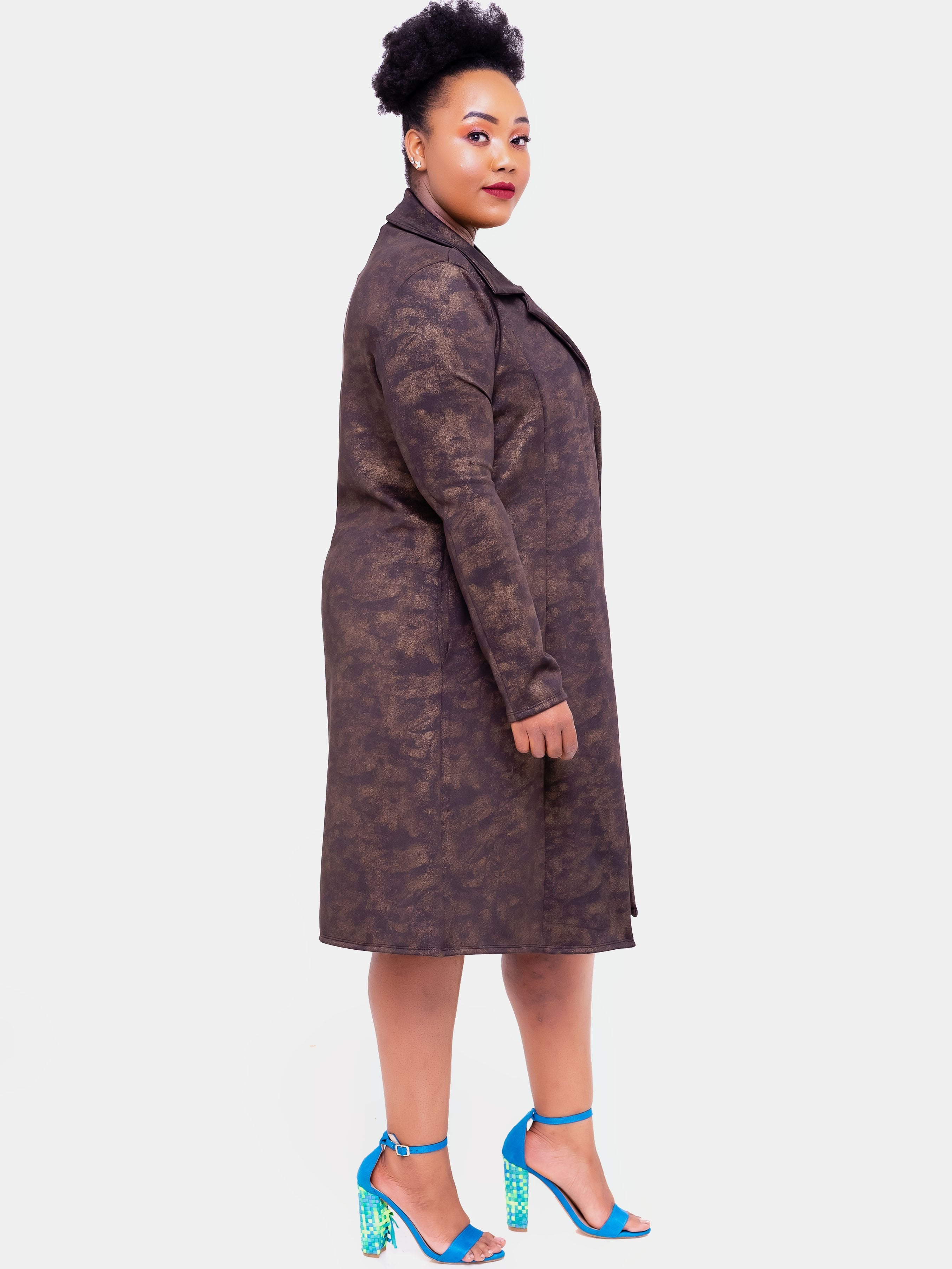 Vivo Naila Trench Coat - Brown - Shop Zetu