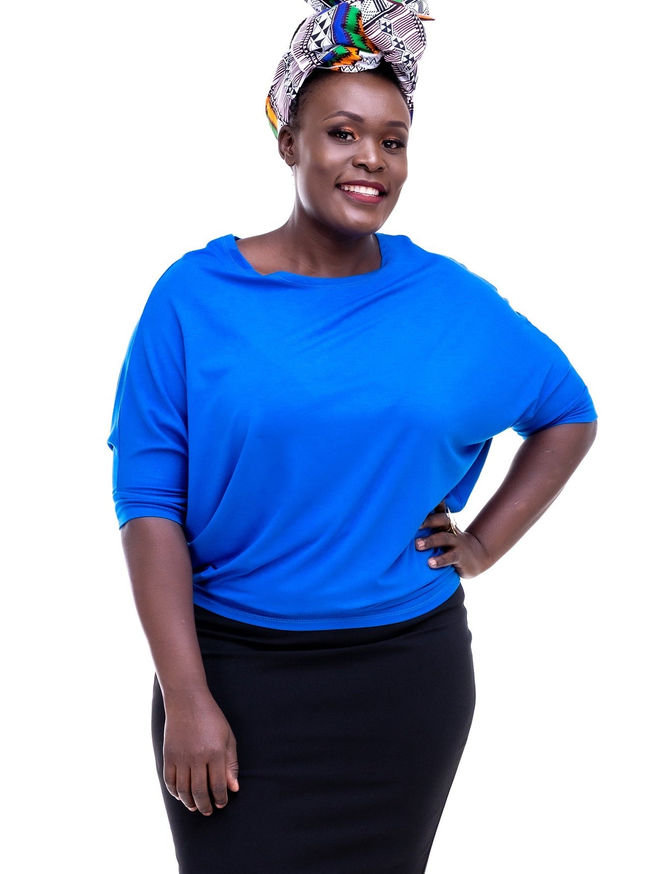 Vivo Annie Dolman Top - Royal Blue - Shop Zetu