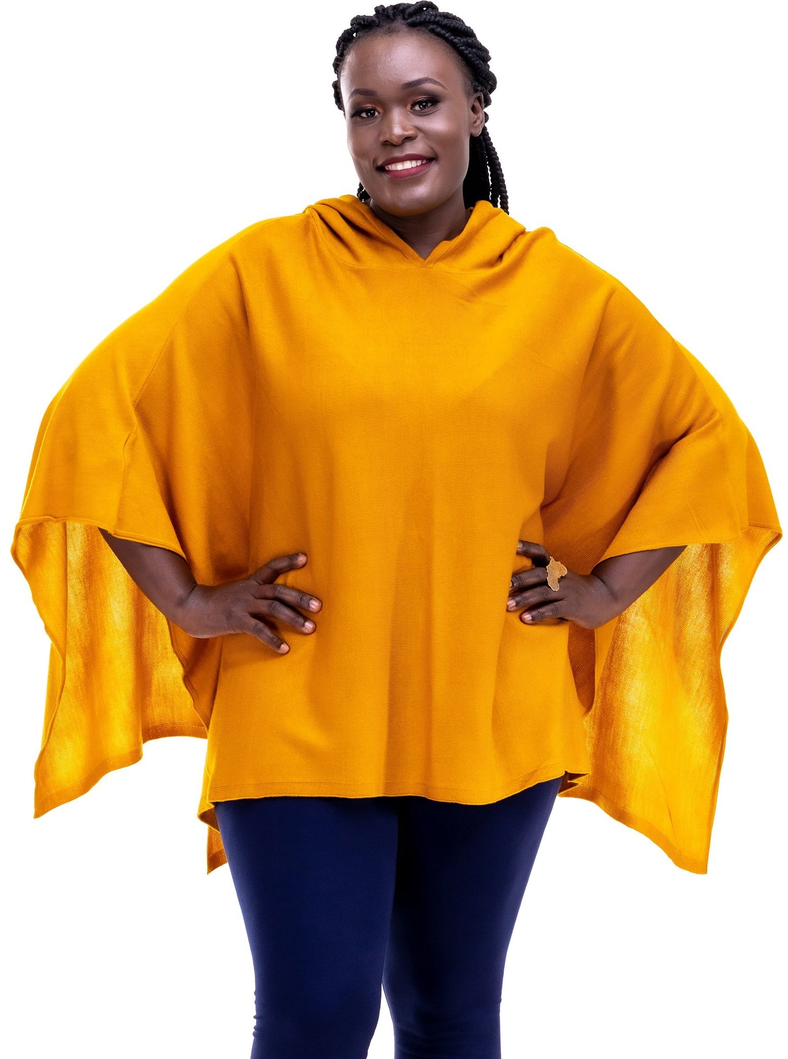 Vivo Dada Poncho - Mustard - Shop Zetu