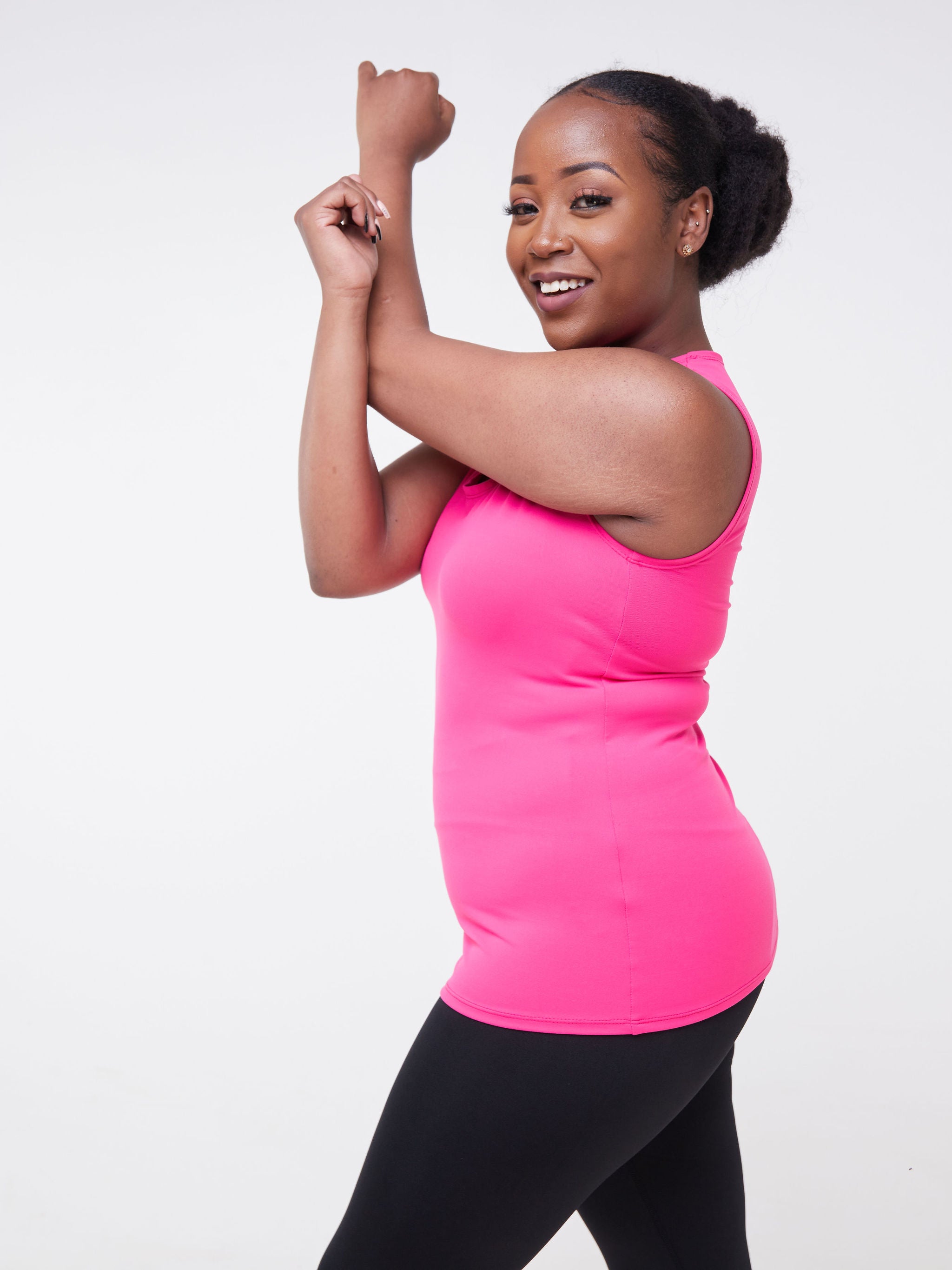 Vivo Fitness Sleeveless Fitted Top - Pink