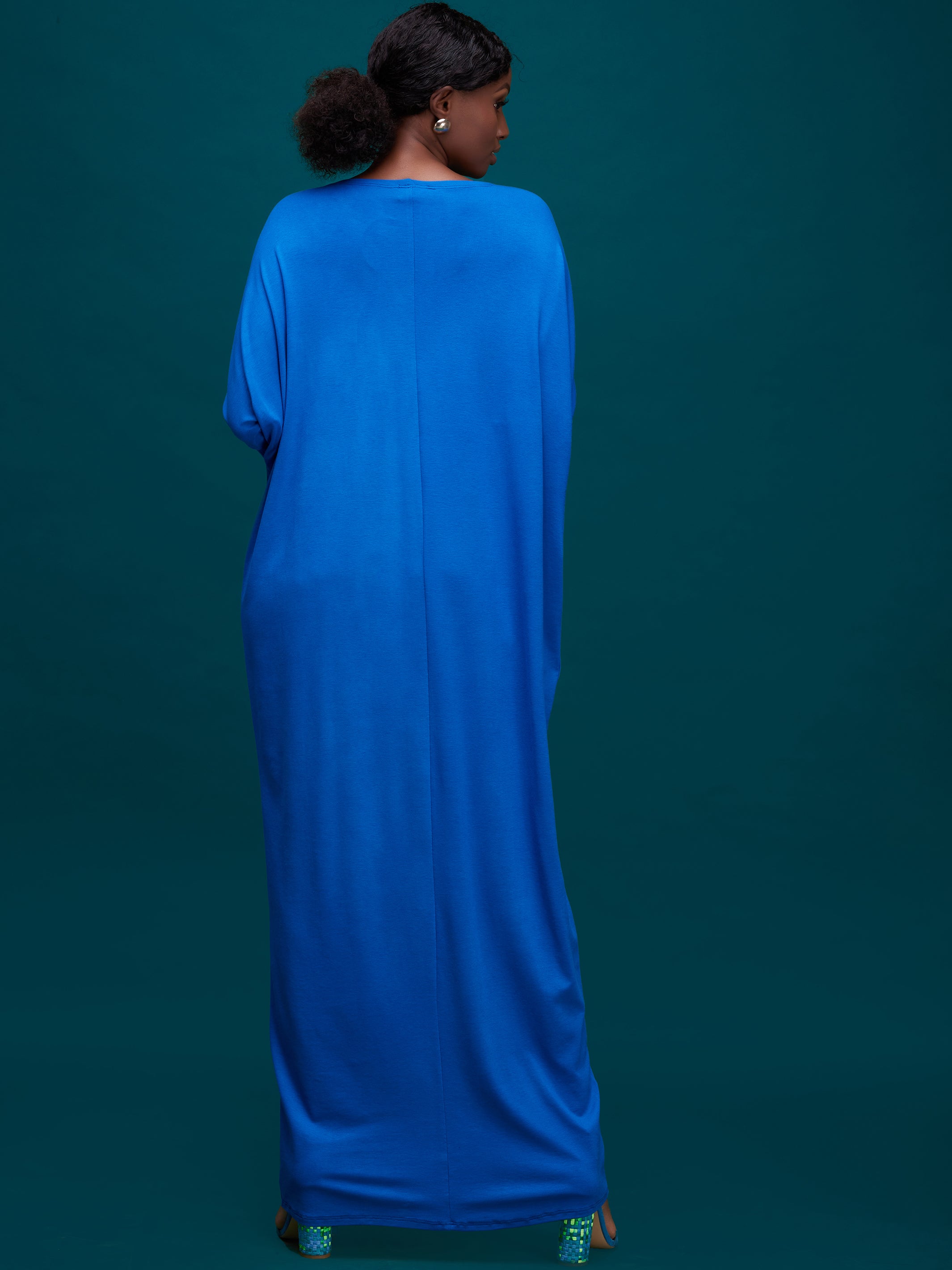 Vivo Basic Dolman Maxi Dress - Blue