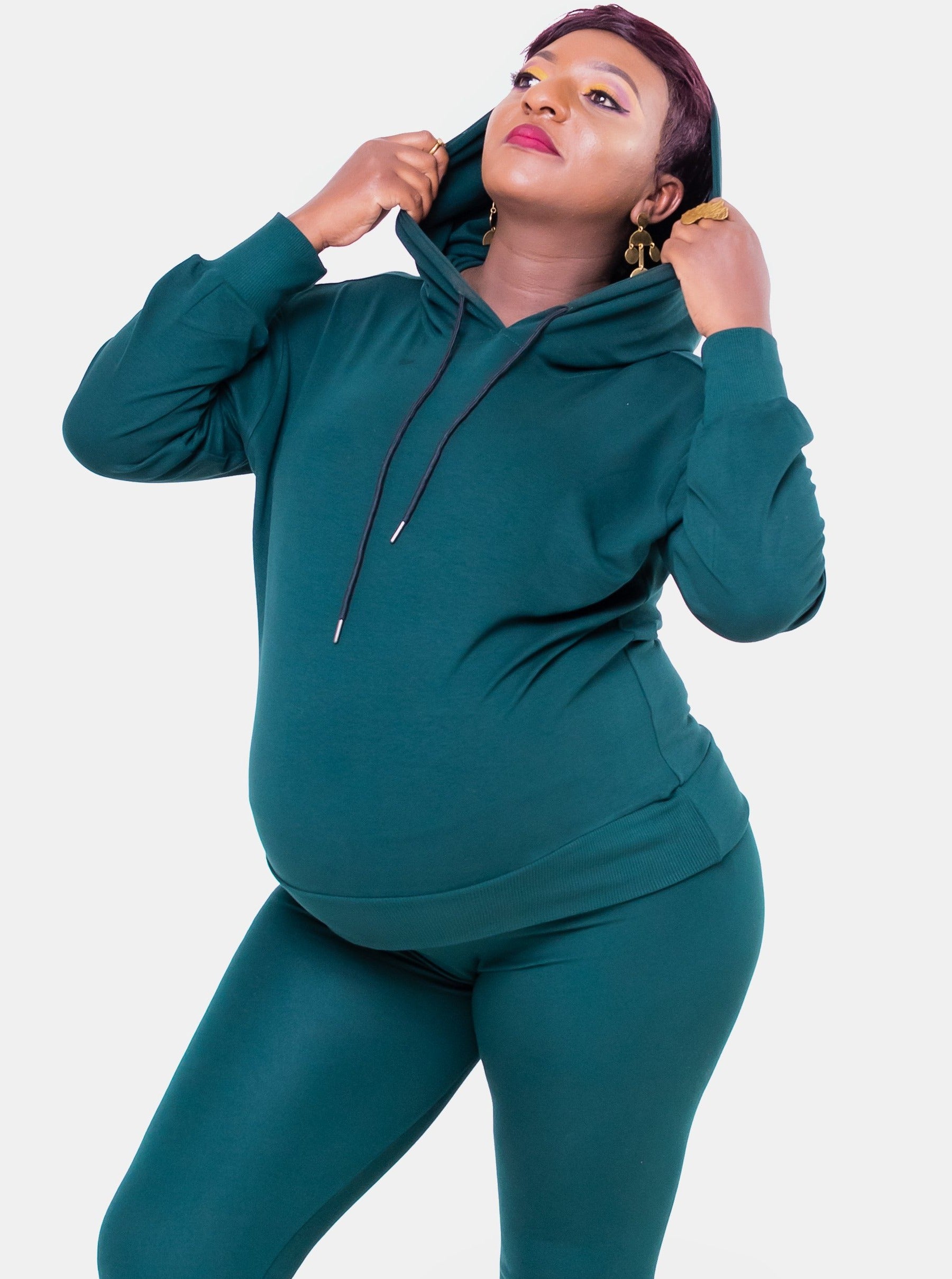 Sowairina Lea Hoodie - Dark Green - Shop Zetu