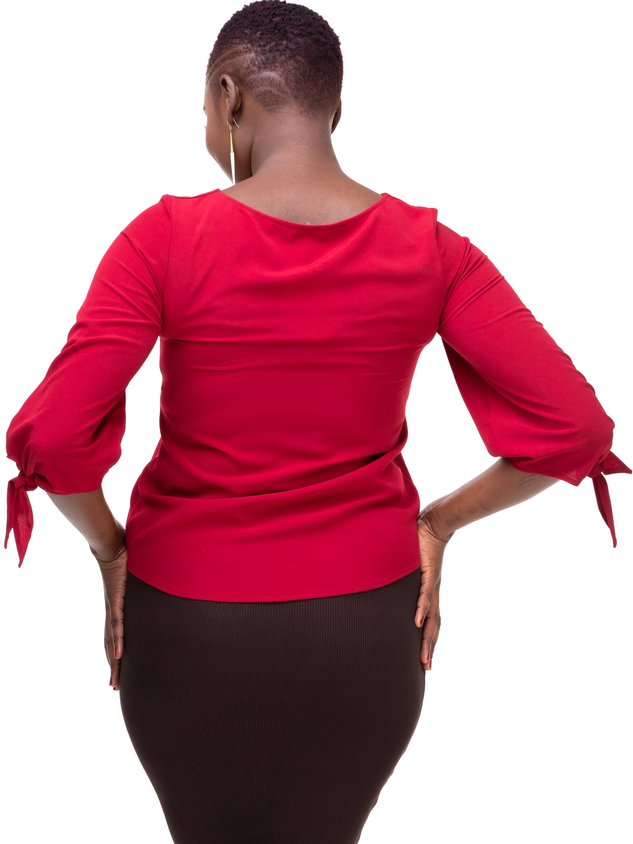 Vivo Furaha Tie Top - Maroon