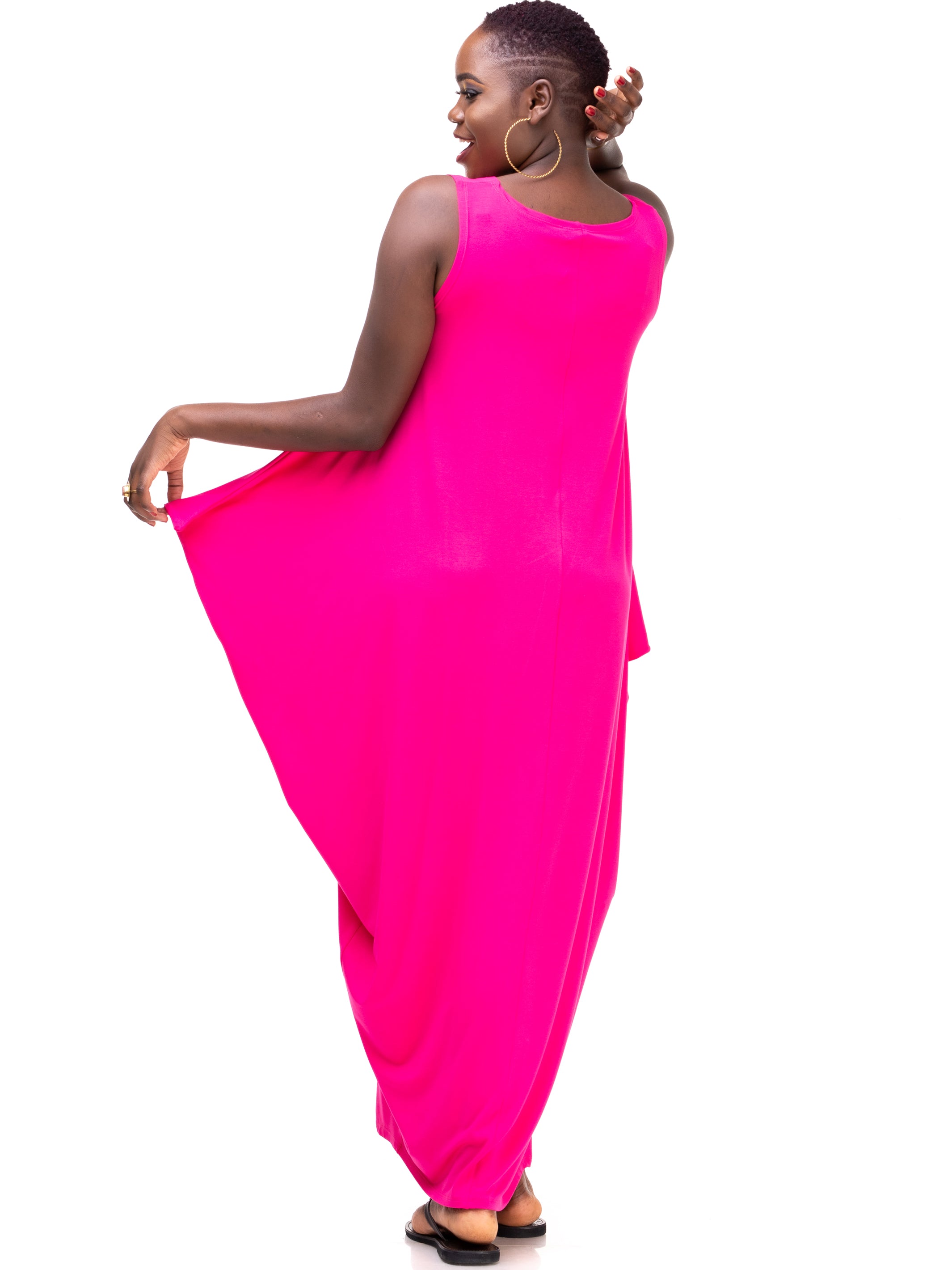 Vivo Basic Salma Maxi Boat Neck Dress - Pink