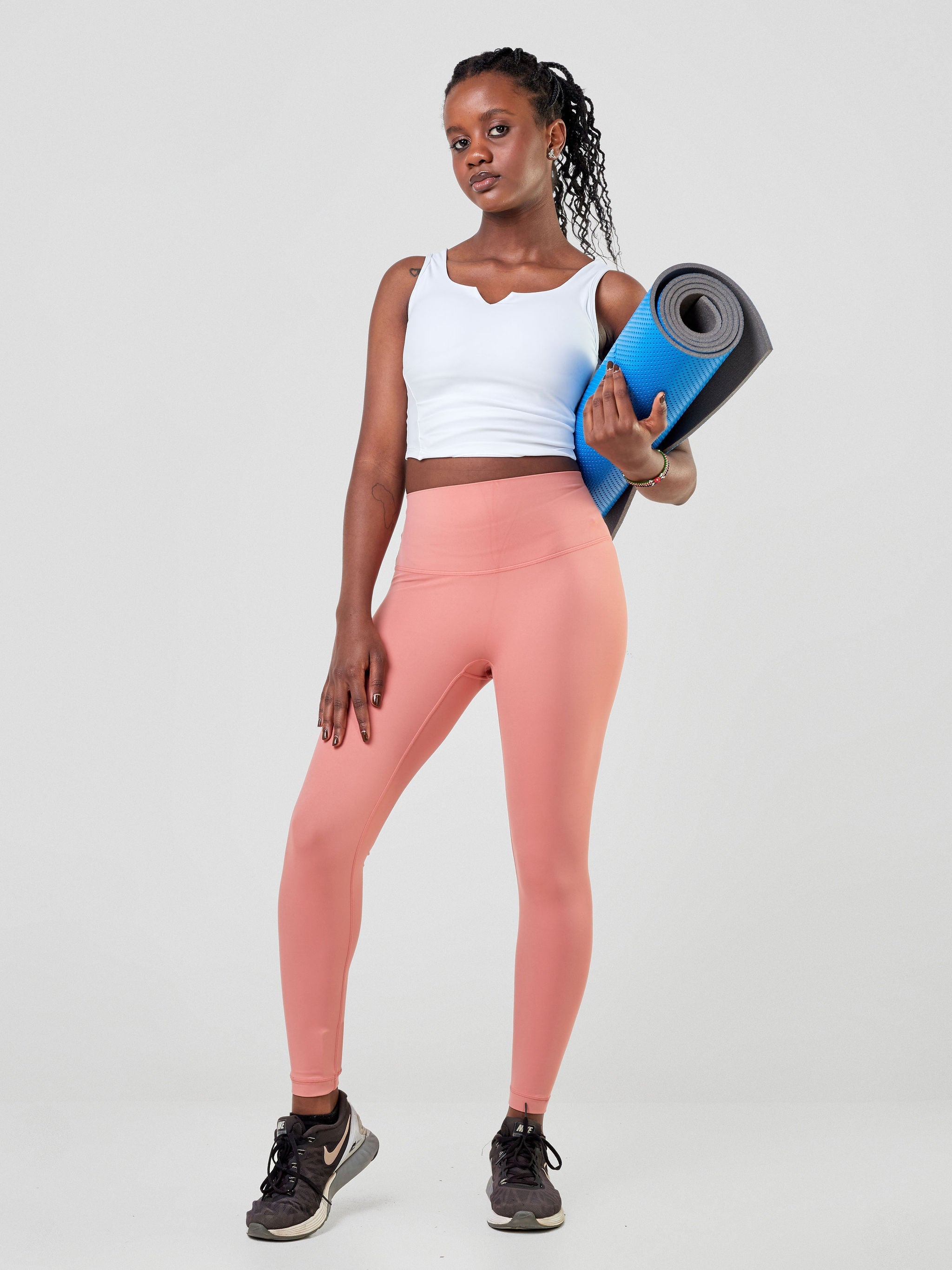 Ava Fitness Bella Workout Leggings - Coral Red