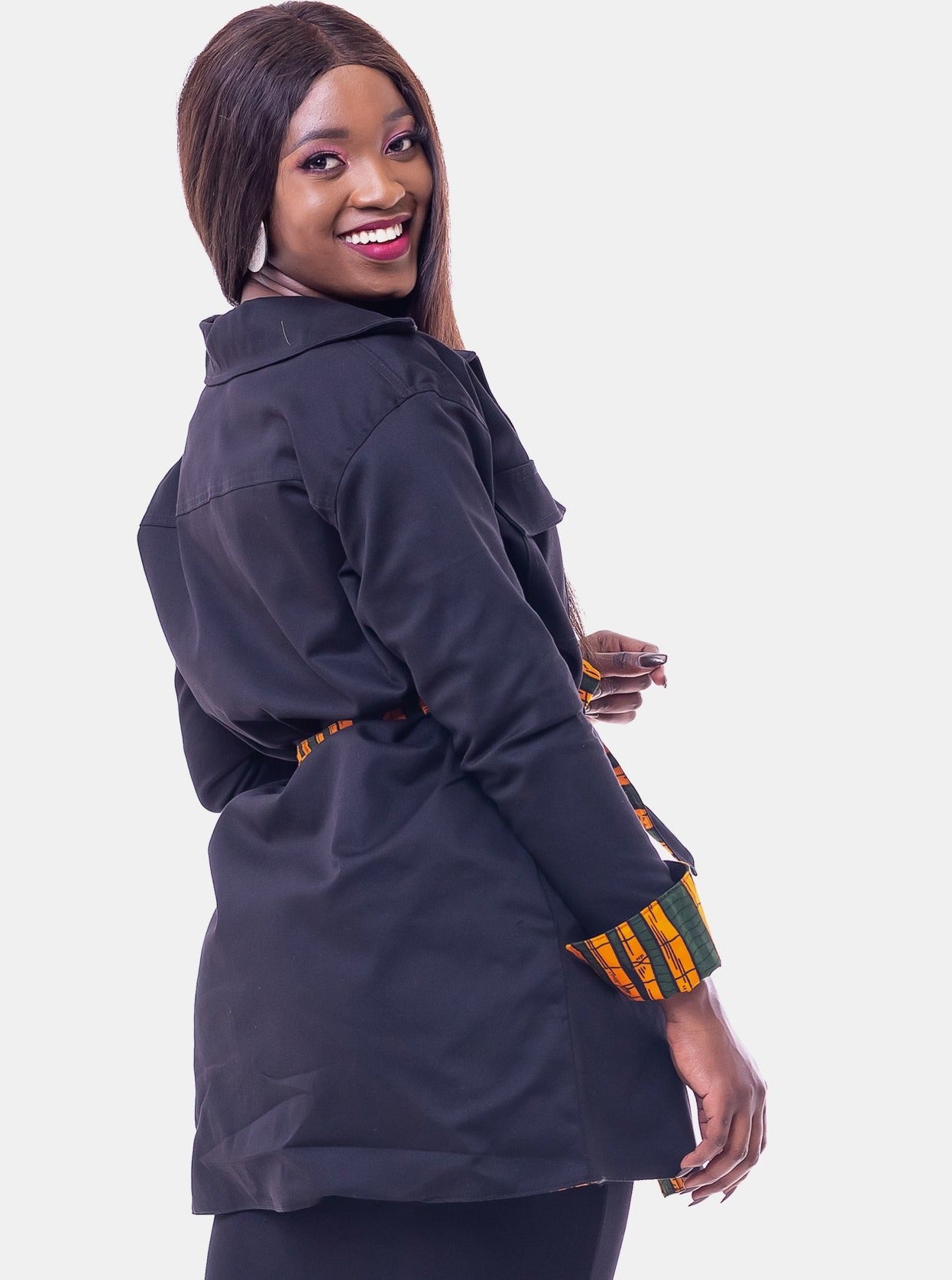 Safari Reversible Shirt Jacket - Black/Print 1