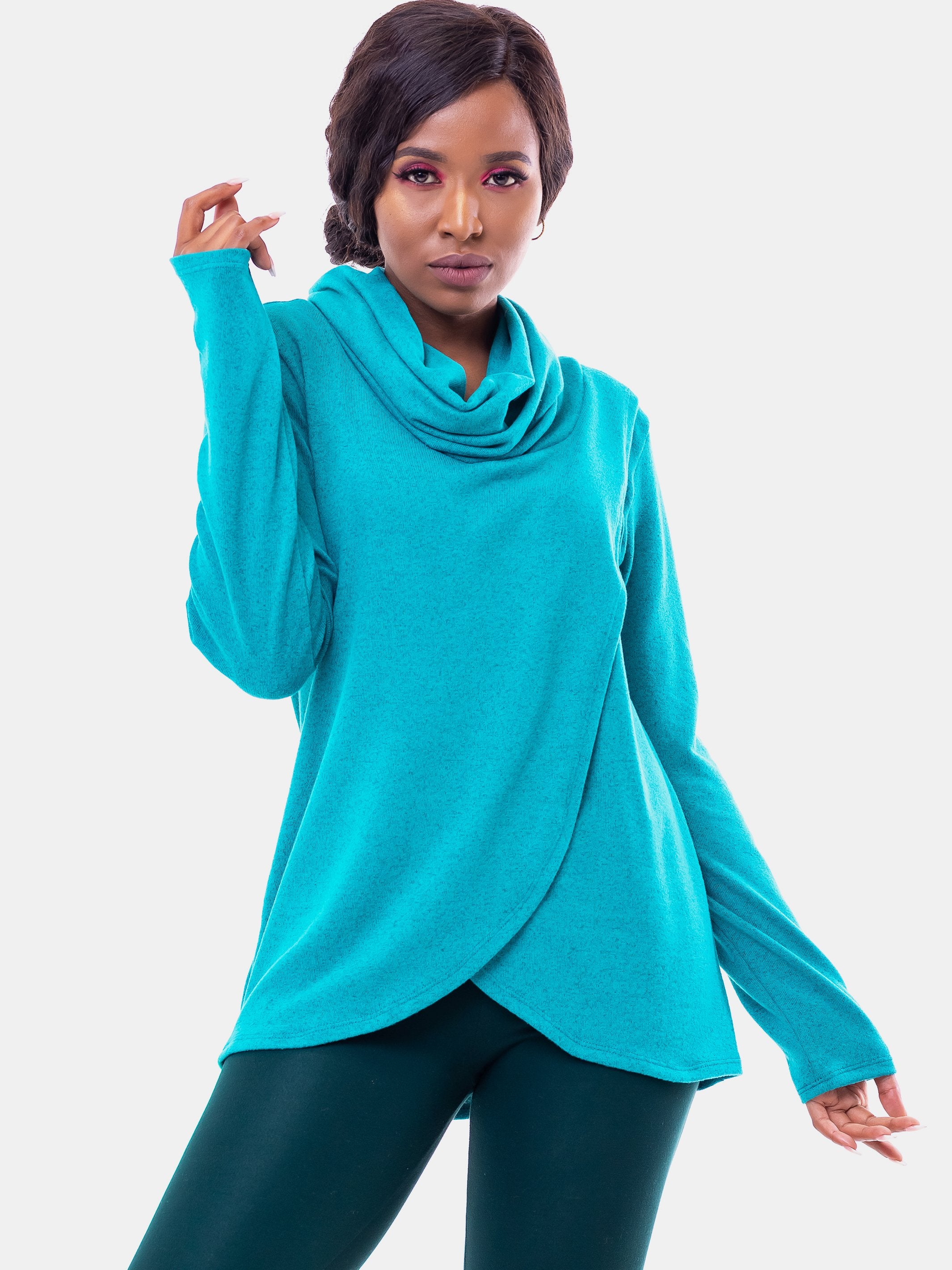 Vivo Tulip Sweater - Sea Green - Shop Zetu