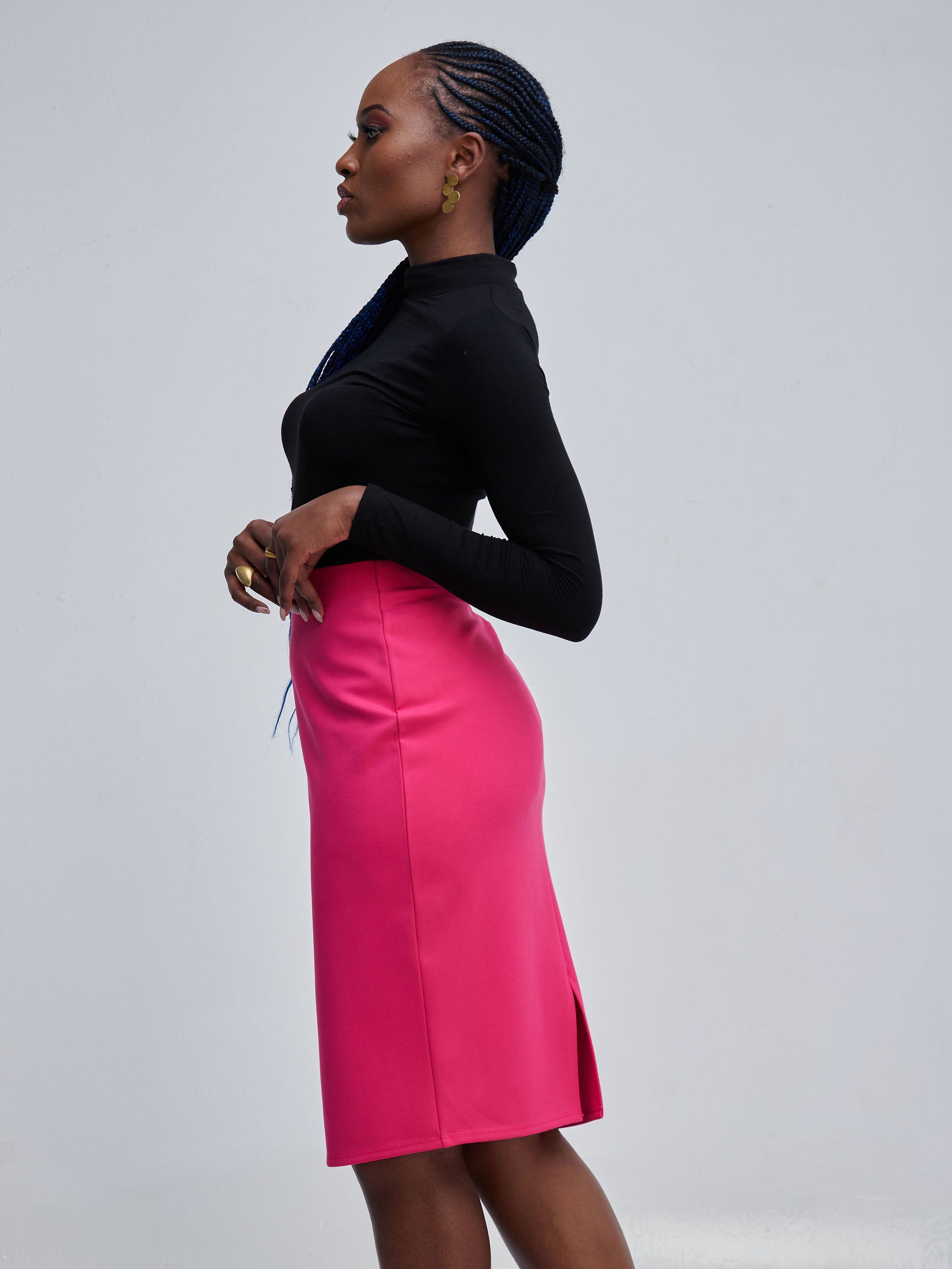 Vivo Basic Waridi Pencil Skirt - Pink