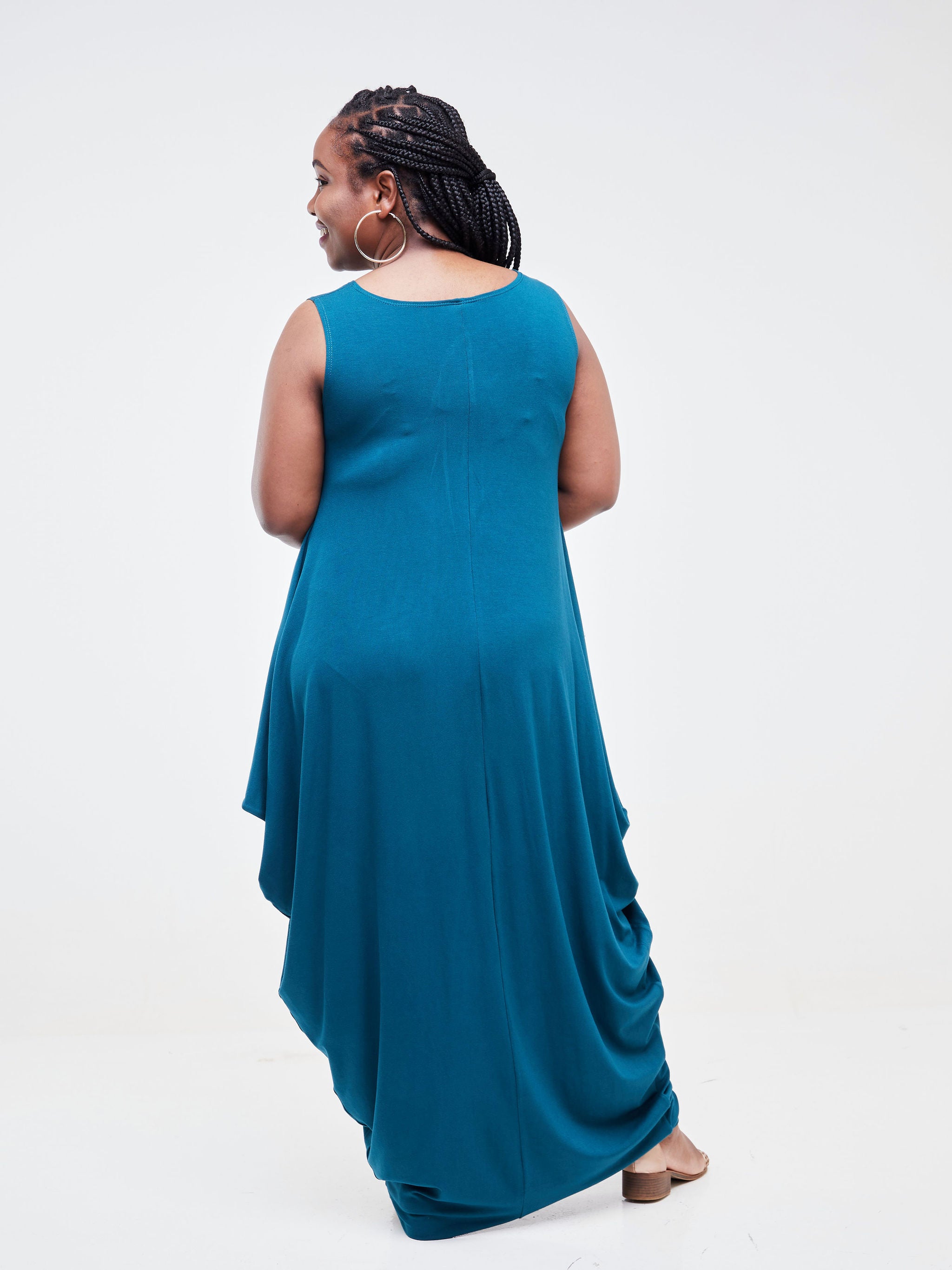 Vivo Basic Salma Maxi Boat Neck Dress - Teal