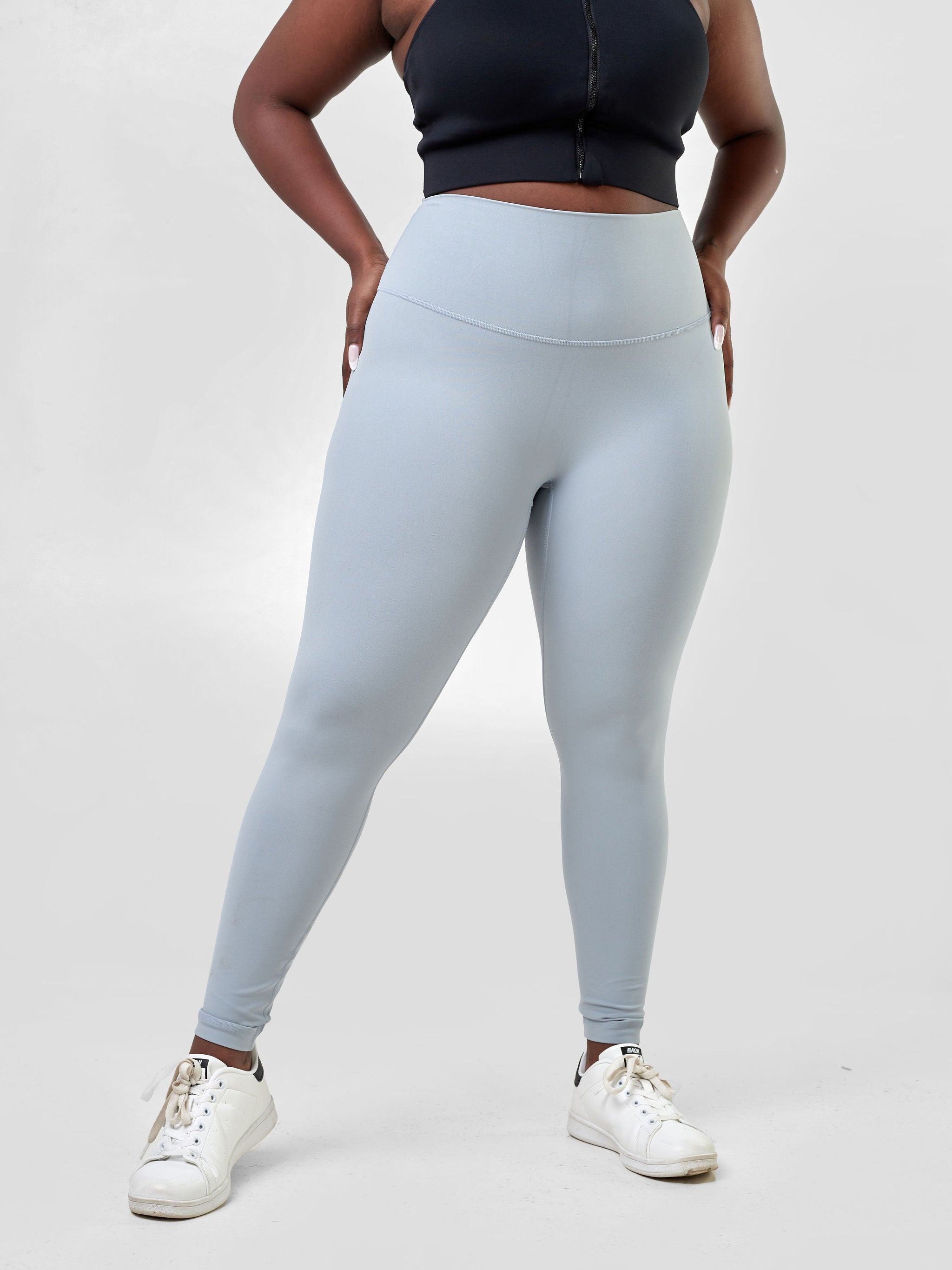 Ava Fitness Bella Workout Leggings - Light Grey