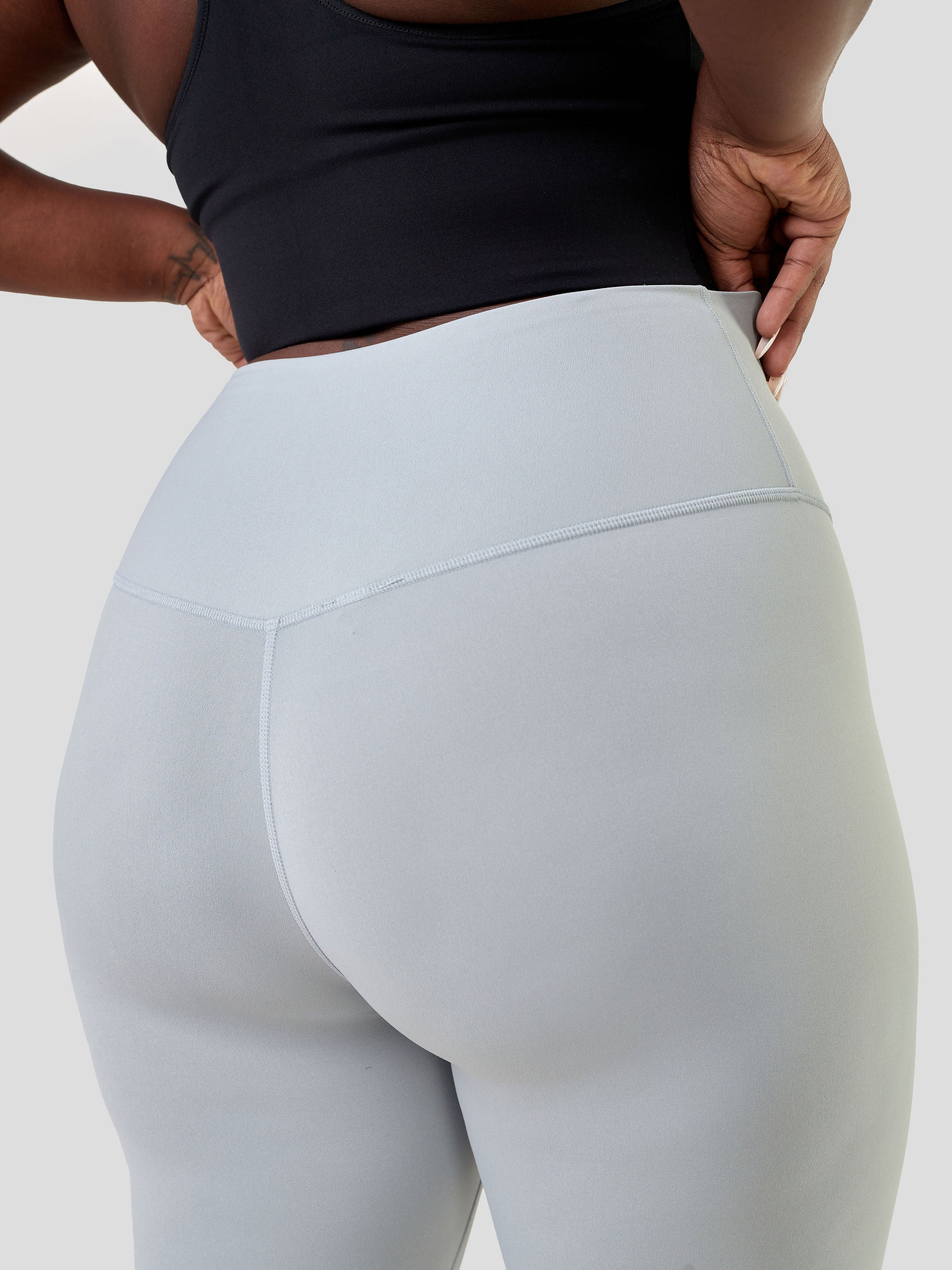 Ava Fitness Bella Workout Leggings - Light Grey