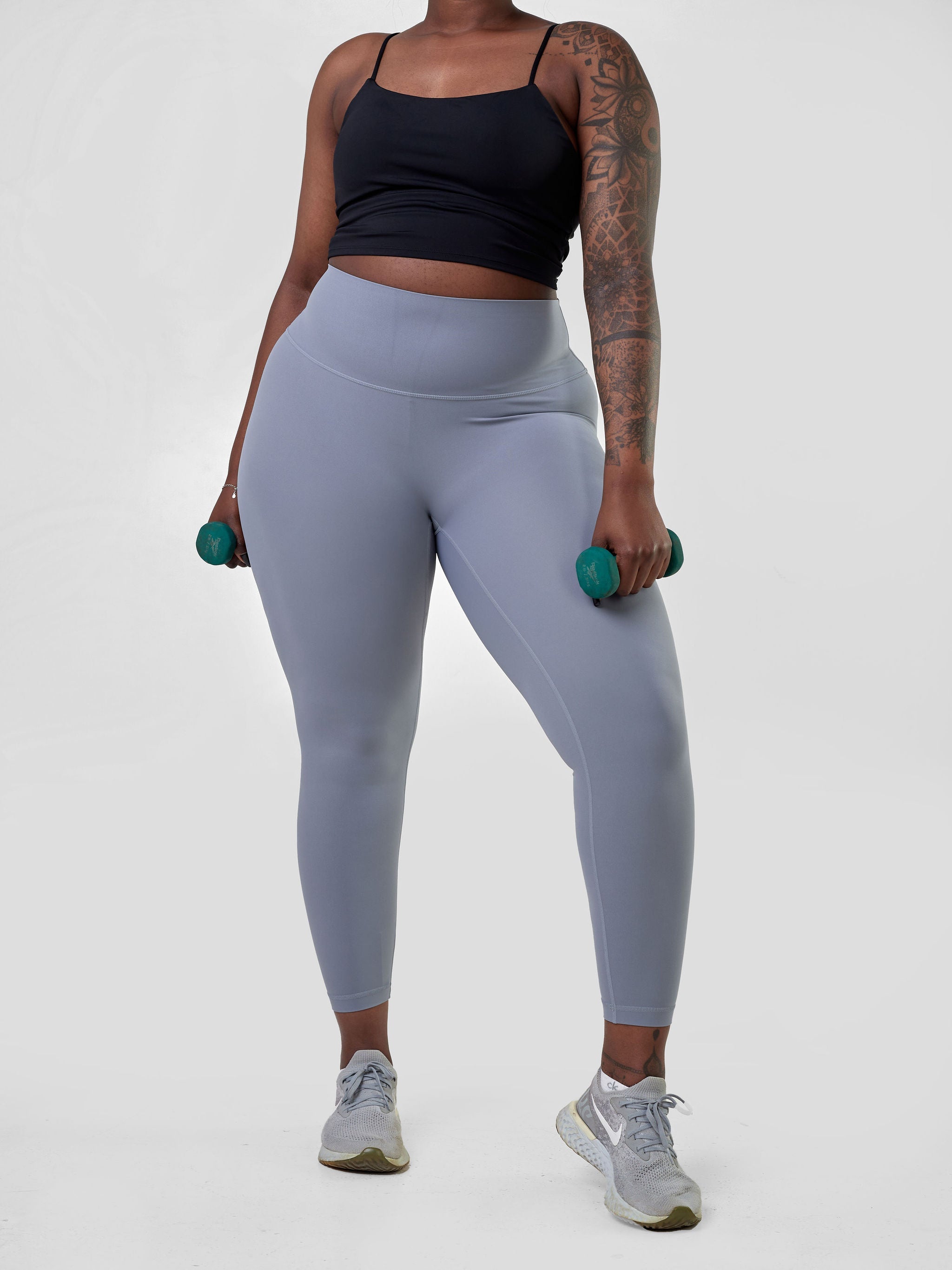 Ava Fitness Bella Workout Leggings - Grey Blue