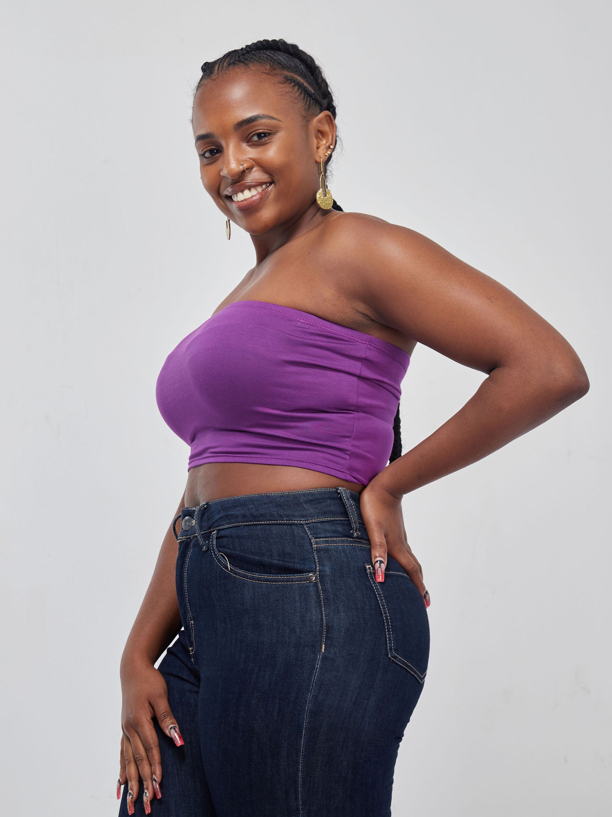 Zoya Basic Jersey Bandeau - Purple