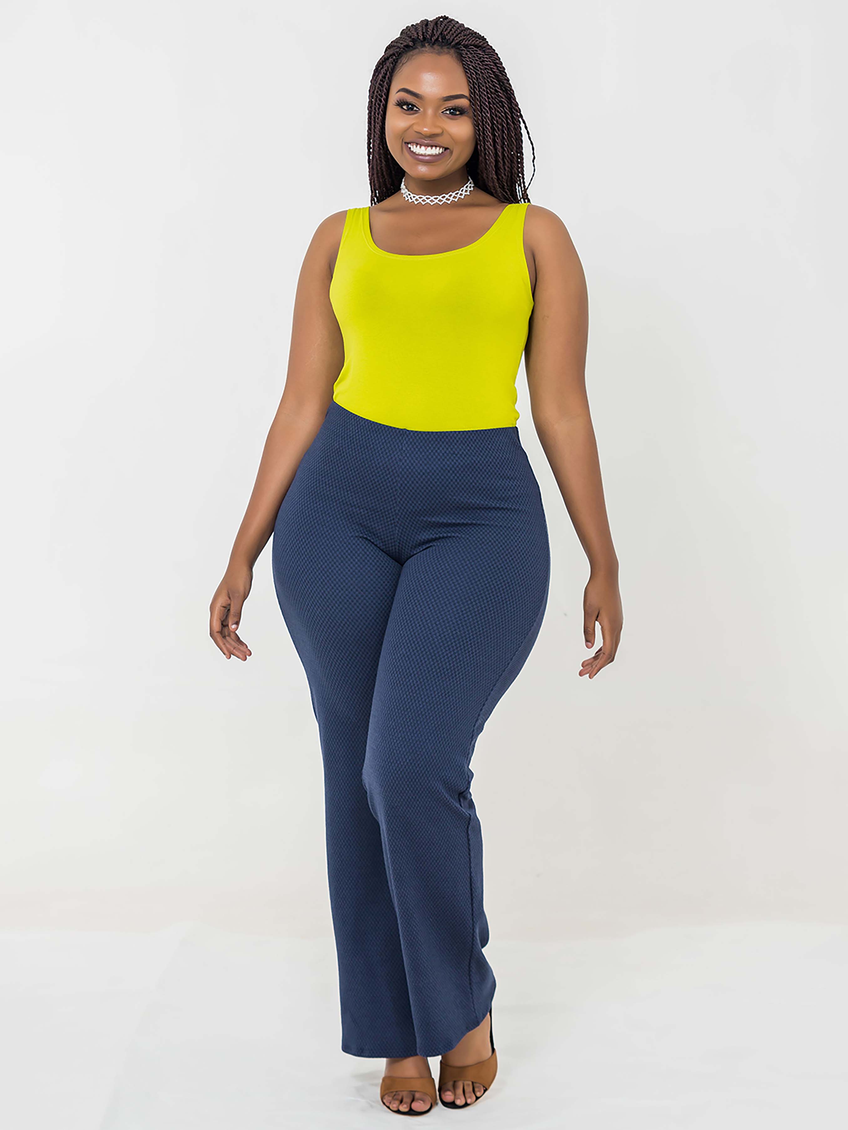 Vivo Roza Wide Leg Pants - Navy Blue (Special Offer) - Shop Zetu