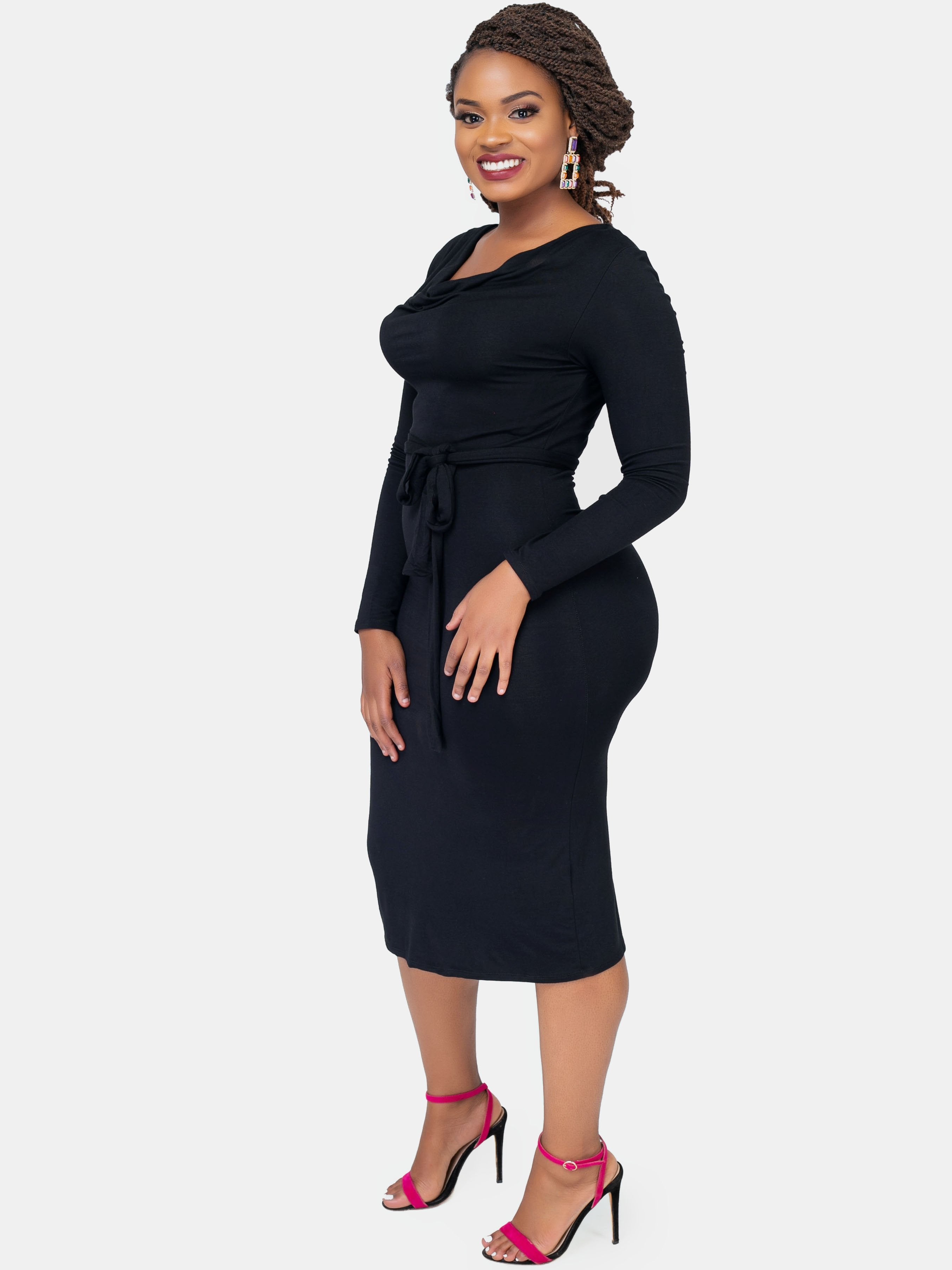 Vivo Alani Dress - Black - Shop Zetu