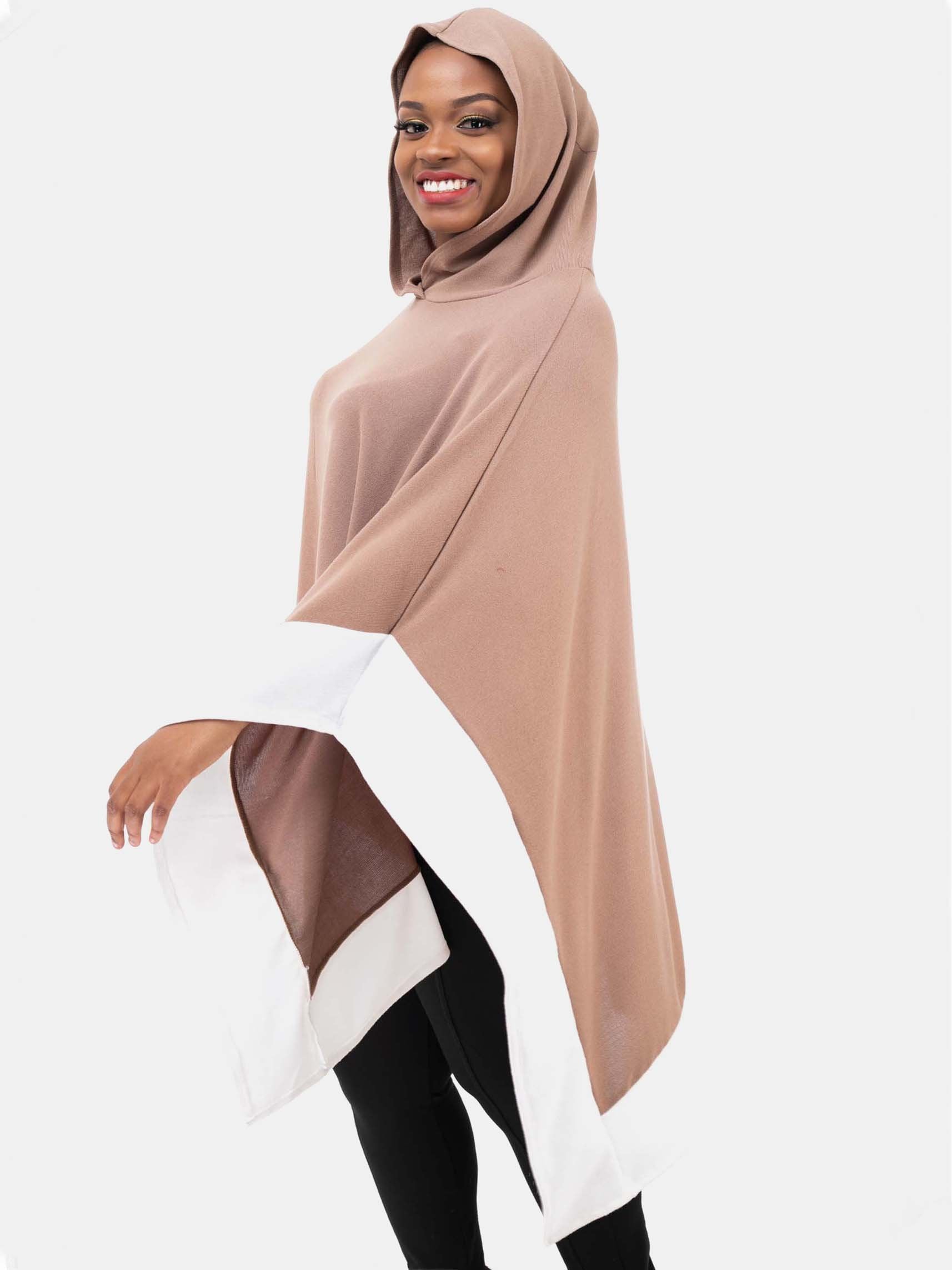 Vivo Dada Poncho, Taupe - Shop Zetu