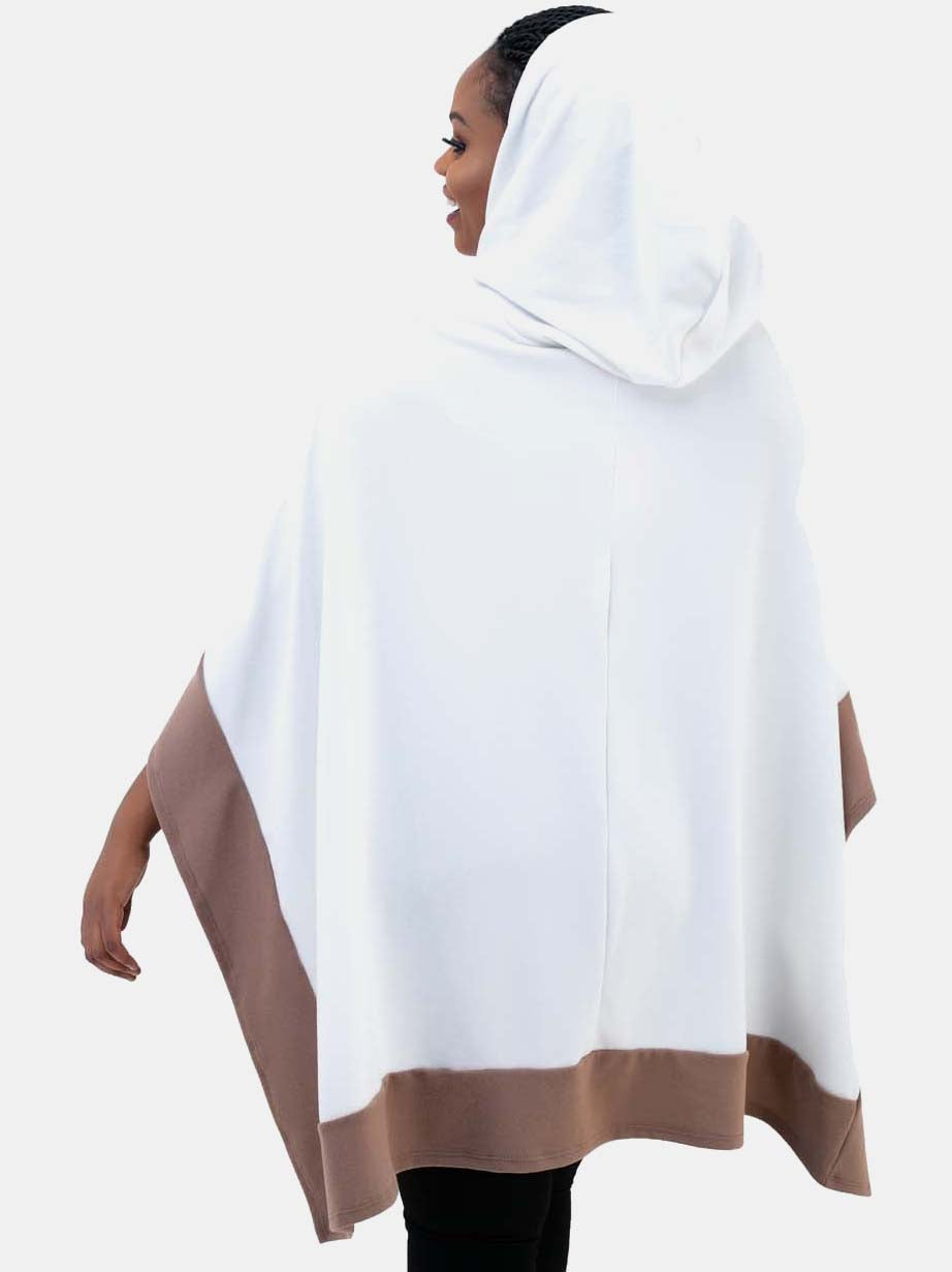 Vivo Basic Dada Poncho, Off White, Taupe