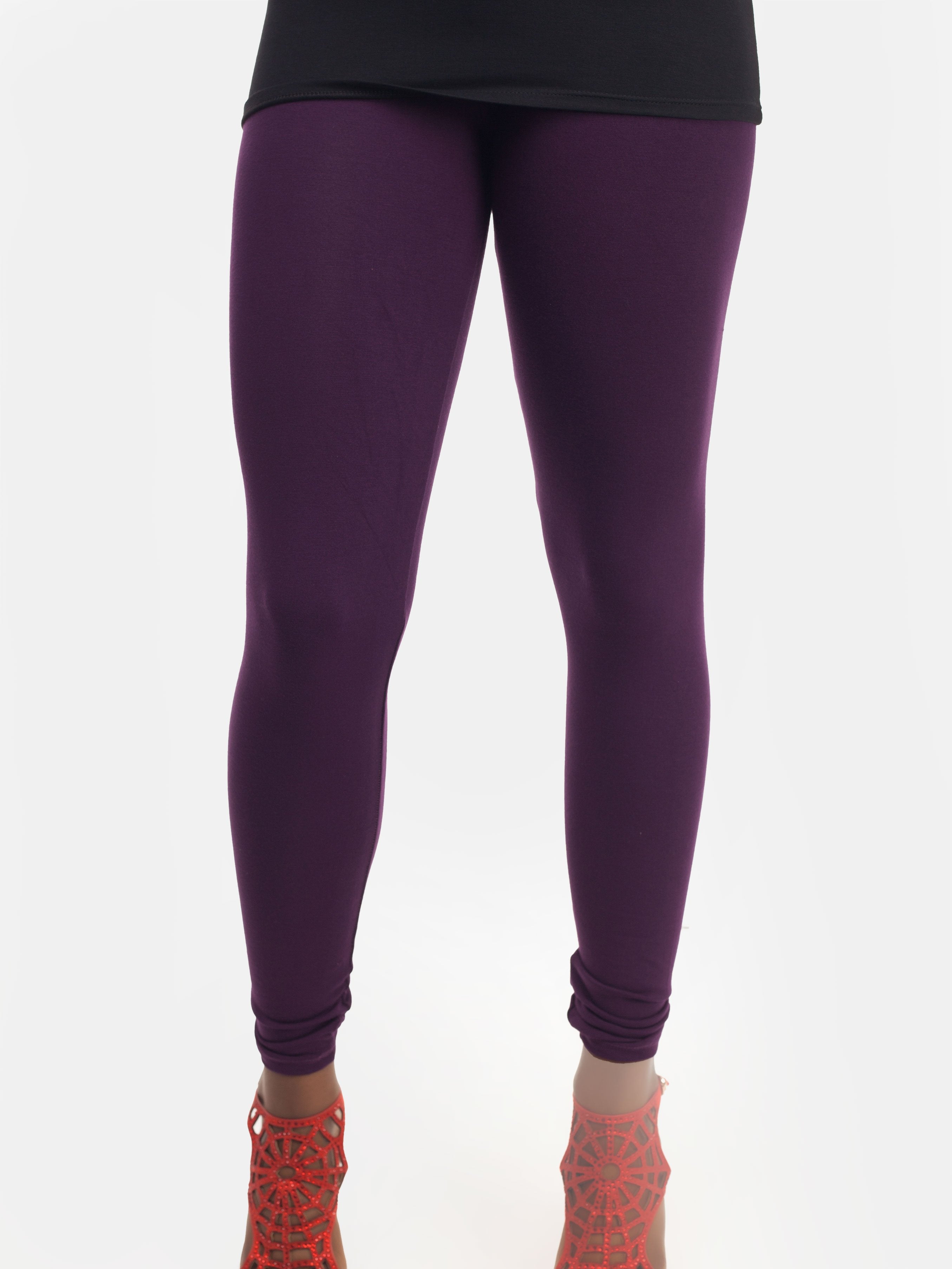 Vivo Full Length Leggings - Dark Purple - Shop Zetu