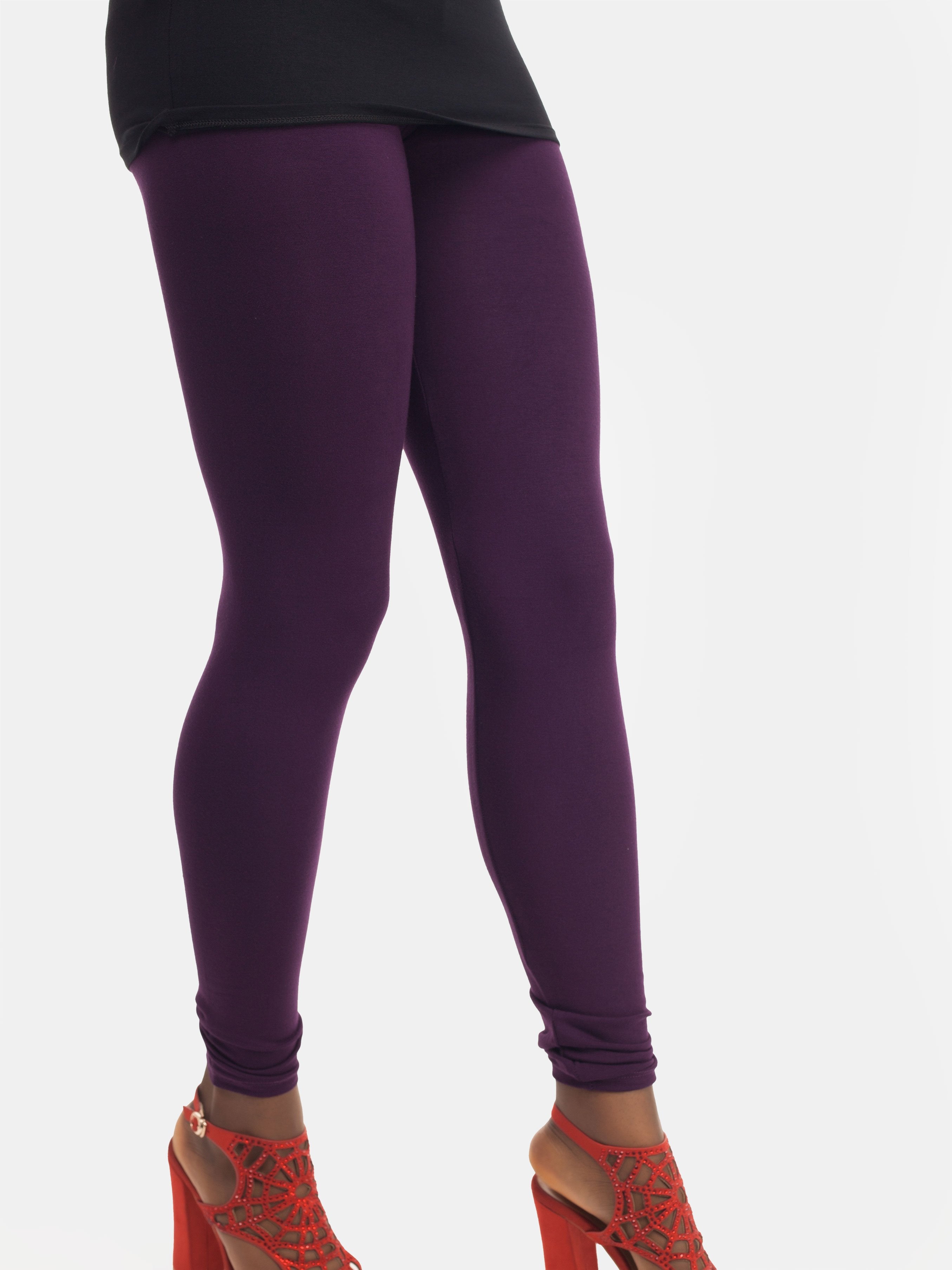 Vivo Full Length Leggings - Dark Purple - Shop Zetu