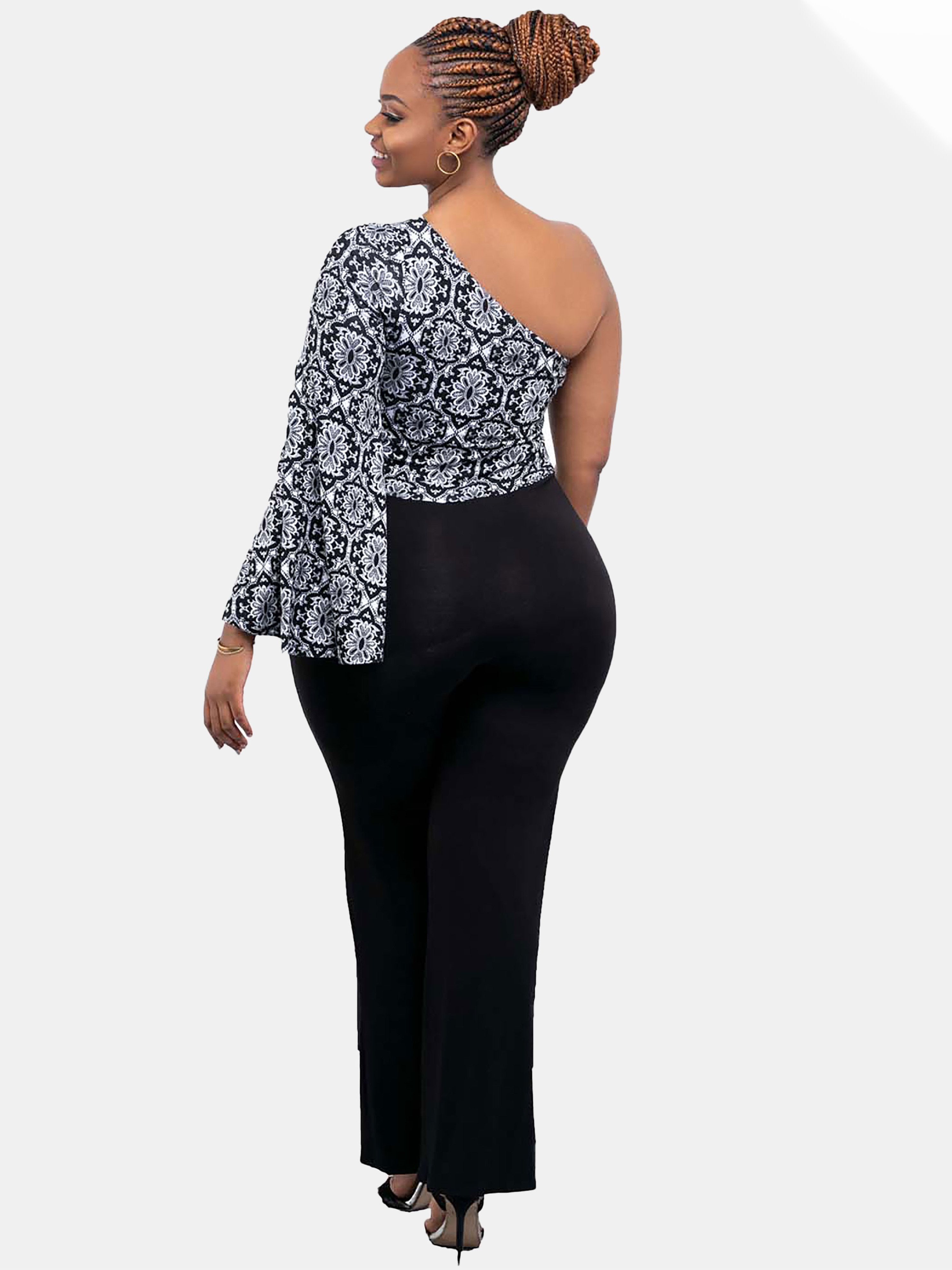 Vivo Gema Jumpsuit - White Print - Shop Zetu