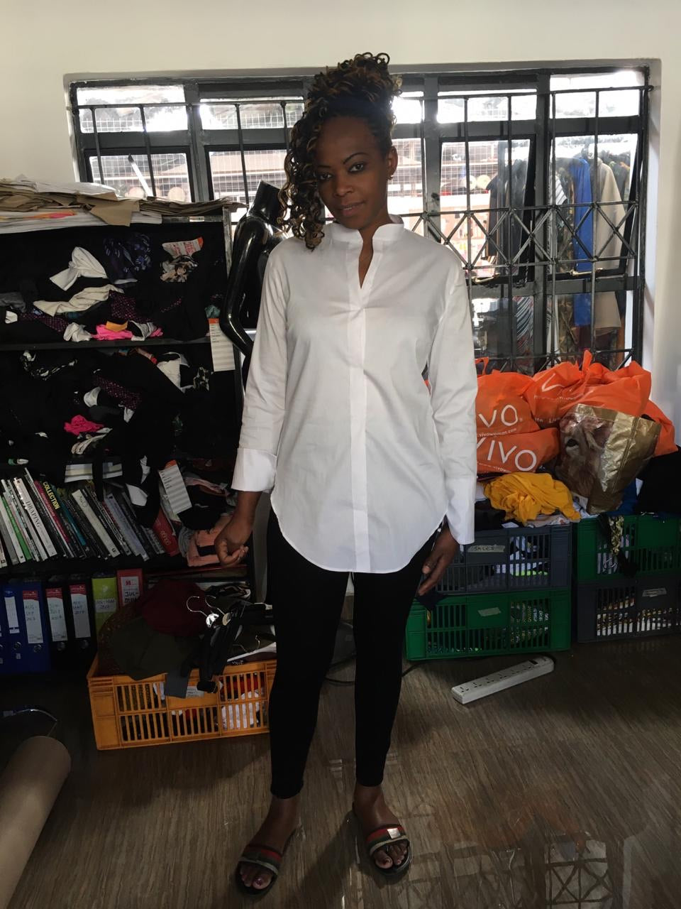 Vivo Tsavo Mandarin Collar Blouse - Sample