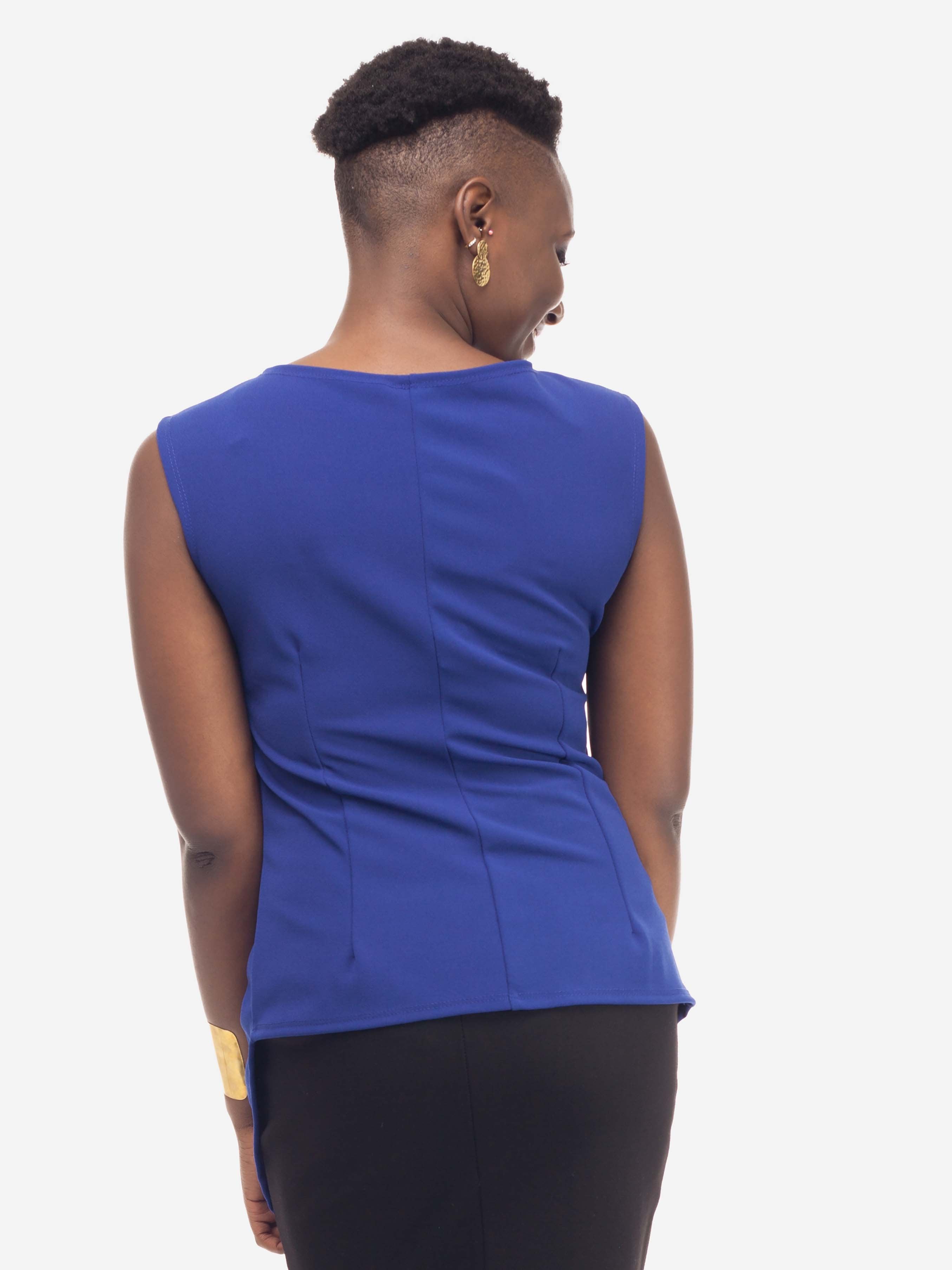 Vivo Lena Asymmetrical Top - Royal Blue - Shop Zetu