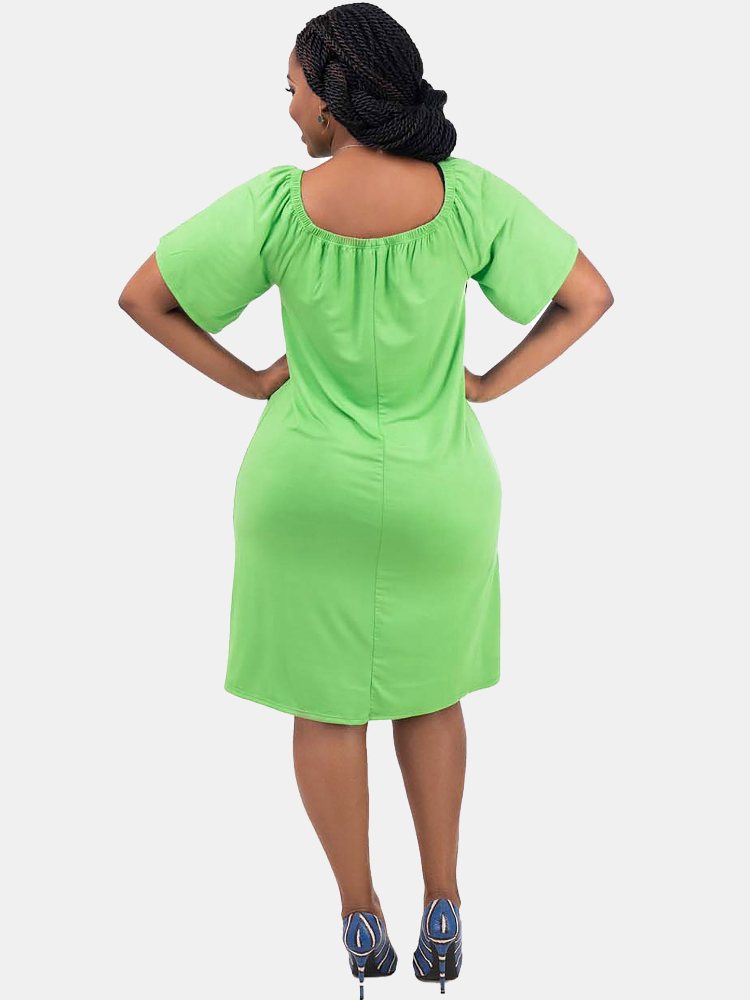 Vivo Lia Off-shoulder Dress - Green (Special Offer)