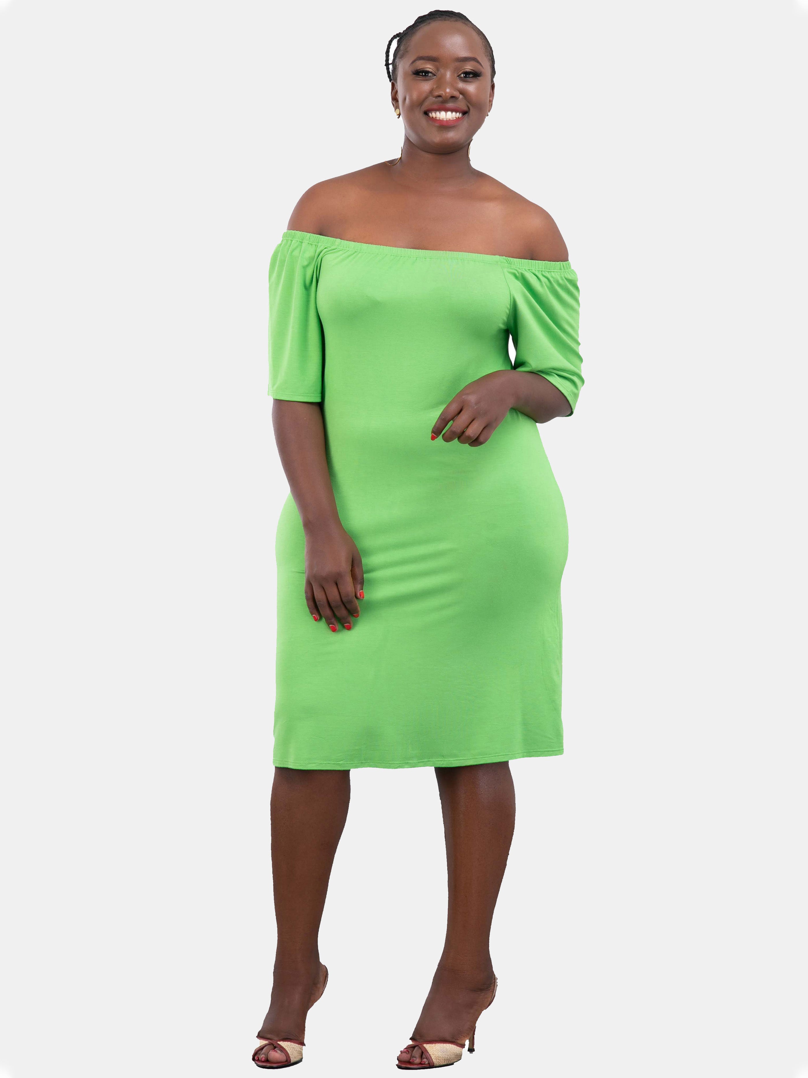 Vivo Lia Off-shoulder Dress - Green (Special Offer)