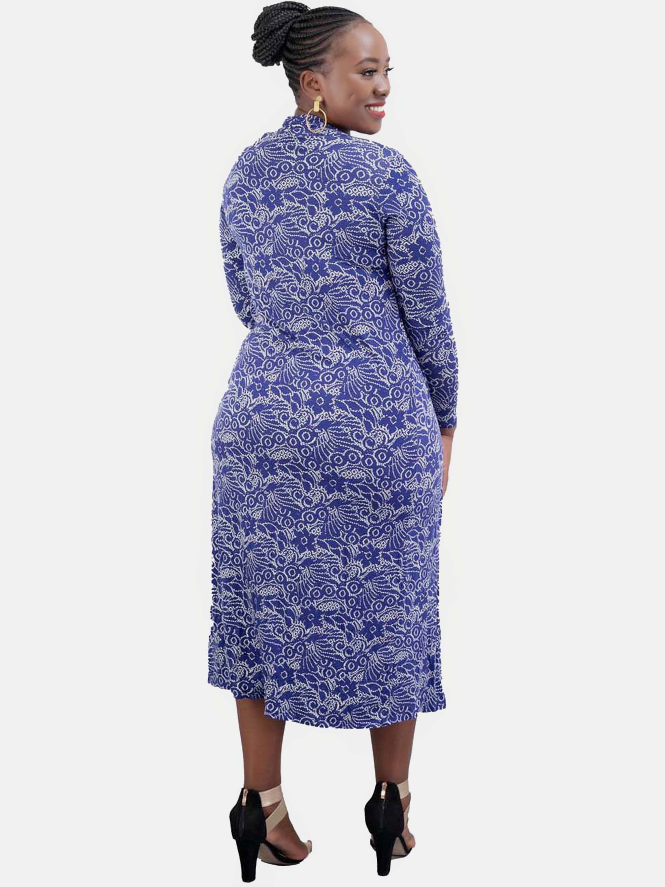 Vivo Long Lily Waterfall - Blue Print - Shop Zetu