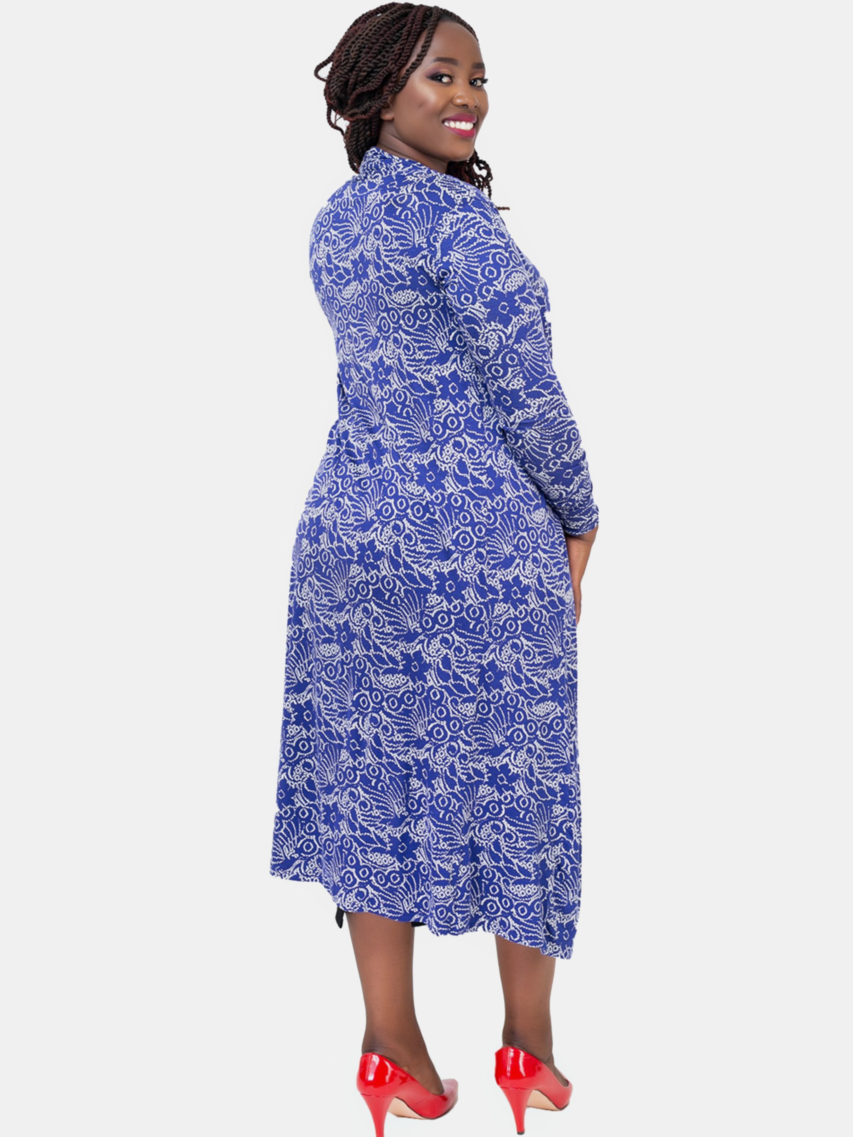 Vivo Long Lily Waterfall - Blue Print - Shop Zetu