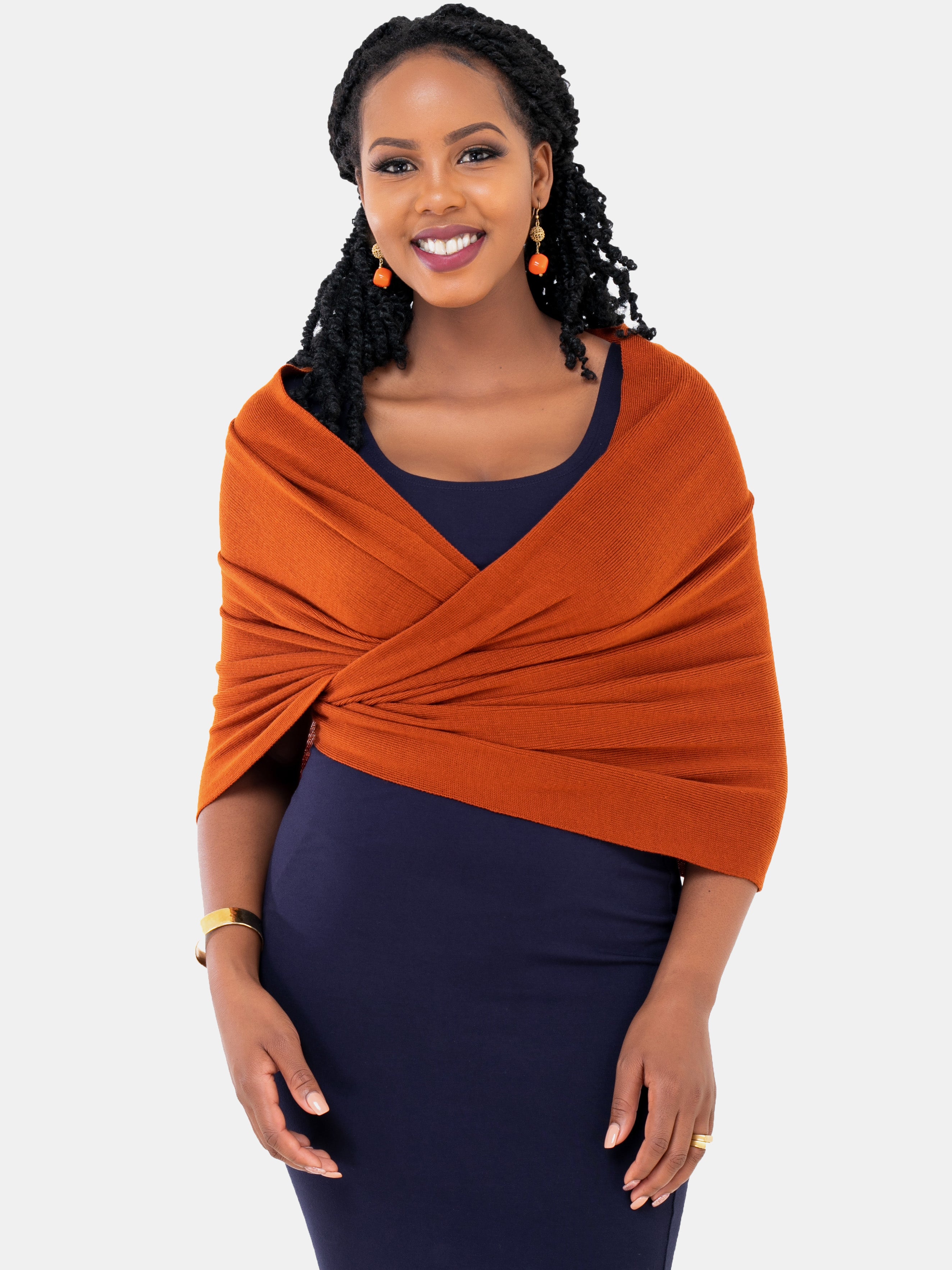 Vivo Pashmina Shawl - Rust Orange