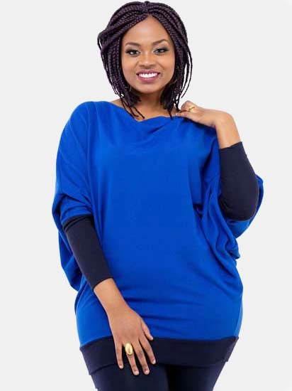 Vivo Tolani Dolman Sweater - Royal Blue