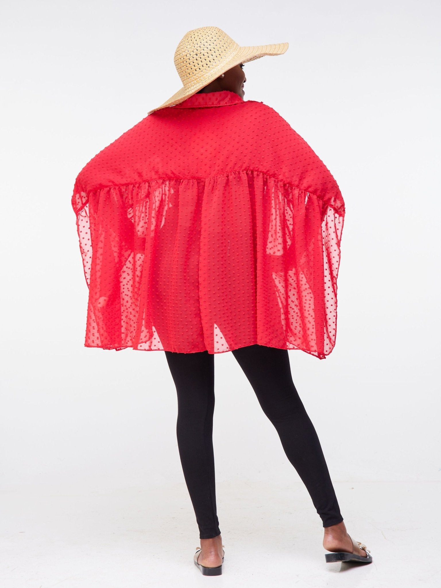 Vivo Malindi Kaftan Cover Top - Red