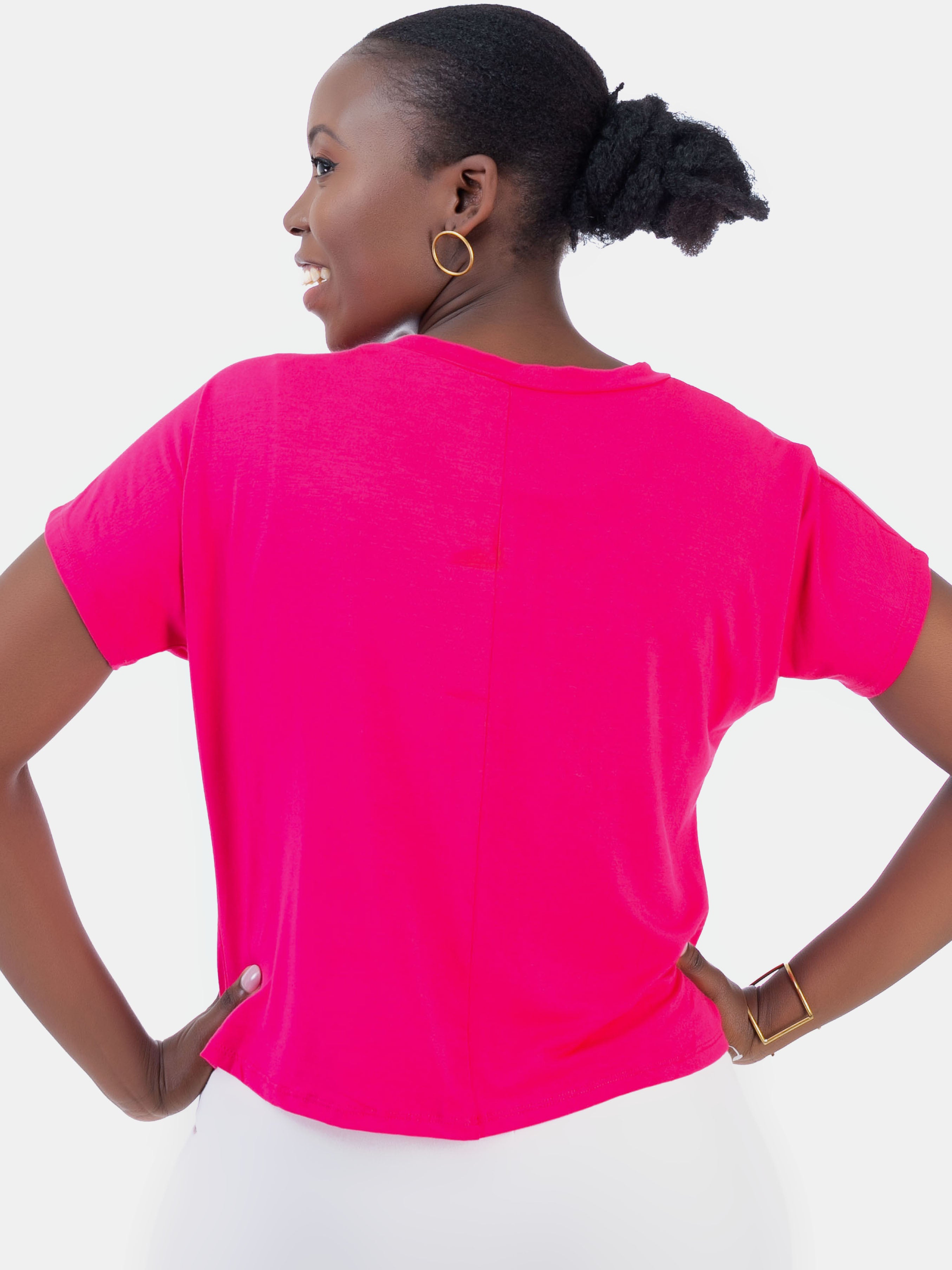 Vivo Crop Top - Fuschia